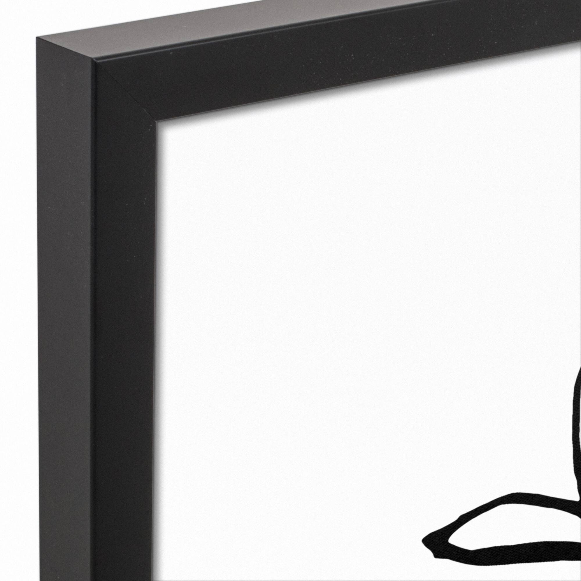 Tall Botanical 20" x 30" Black Framed Canvas - Set of 2